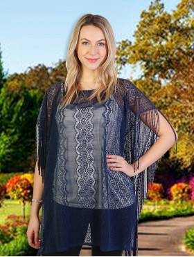 Lace Crochet Top with Fringe